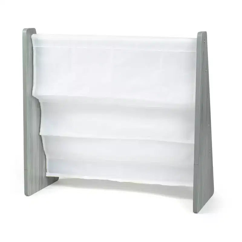 Kids' Bookshelf 4 Tier Book Organizer Gray - Humble Crew: Small Bookcase for Kids, MDF, Anti-Tip, Open Shelves