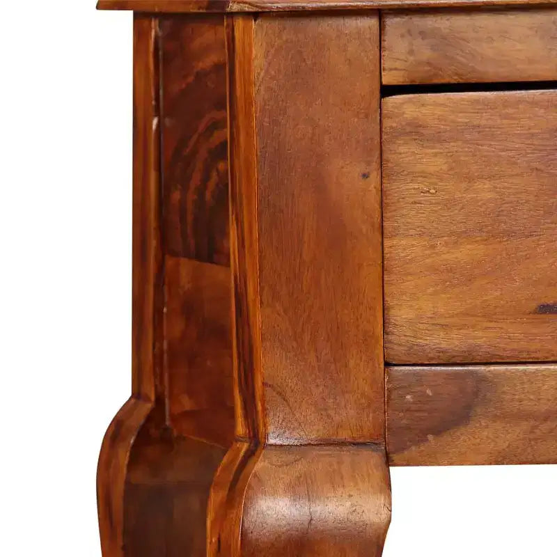 Console Table Acacia Wood Natural Solid Acacia Wood Medium - Brown