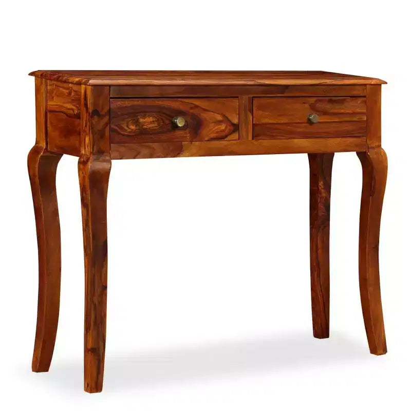 Console Table Acacia Wood Natural Solid Acacia Wood Medium - Brown
