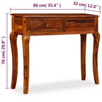 Console Table en Bois d'Acacia Naturel Massif - Marron Moyen