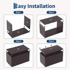 Coffre de rangement extérieur en PEHD de 375 L avec sangles, étanche pour outils de jardin, idéal pour terrasse, pelouse, piscine et garage.
