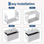 Coffre de rangement extérieur en PEHD de 375 L avec sangles, étanche pour outils de jardin, idéal pour terrasse, pelouse, piscine et garage.