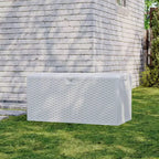 Coffre de rangement extérieur en PEHD de 375 L avec sangles, étanche pour outils de jardin, idéal pour terrasse, pelouse, piscine et garage.