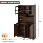 Meuble de garde-manger, Meuble de cuisine avec portes vitrées, Salle à manger