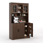 Meuble de garde-manger, Meuble de cuisine avec portes vitrées, Salle à manger