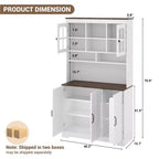 Meuble de garde-manger, Meuble de cuisine avec portes vitrées, Salle à manger