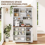 Meuble de garde-manger, Meuble de cuisine avec portes vitrées, Salle à manger