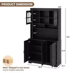 Meuble de garde-manger, Meuble de cuisine avec portes vitrées, Salle à manger