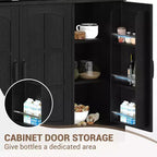 Meuble de garde-manger, Meuble de cuisine avec portes vitrées, Salle à manger