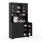 Meuble de garde-manger, Meuble de cuisine avec portes vitrées, Salle à manger
