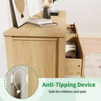 Commode haute de 31,5 po pour chambre à coucher, commode cannelée, armoire de rangement moderne en bois à 5 tiroirs, pour chambre d'enfant, couloir, salon