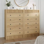 Commode haute de 31,5 po pour chambre à coucher, commode cannelée, armoire de rangement moderne en bois à 5 tiroirs, pour chambre d'enfant, couloir, salon