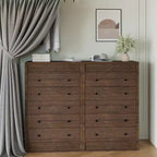 Commode haute de 31,5 po pour chambre à coucher, commode cannelée, armoire de rangement moderne en bois à 5 tiroirs, pour chambre d'enfant, couloir, salon