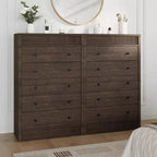 Commode haute de 31,5 po pour chambre à coucher, commode cannelée, armoire de rangement moderne en bois à 5 tiroirs, pour chambre d'enfant, couloir, salon