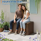 Grand coffre de rangement extérieur en résine de 450 litres – Conteneur de rangement étanche et verrouillable – Organiseur résistant aux intempéries pour coussins de terrasse, outils de jardin
