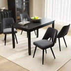 Table à manger rectangulaire en bois de 48" pour 4 personnes avec pieds en bois d'hévéa