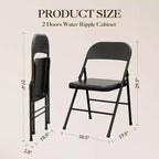 Chaises pliantes rembourrées avec coussin, chaises en métal à double renfort robustes de 158 kg, empilables et portables pour usage domestique