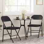 Chaises pliantes rembourrées avec coussin, chaises en métal à double renfort robustes de 158 kg, empilables et portables pour usage domestique