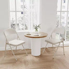 Chaises pliantes rembourrées avec coussin, chaises en métal à double renfort robustes de 158 kg, empilables et portables pour usage domestique