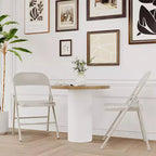 Chaises pliantes rembourrées avec coussin, chaises en métal à double renfort robustes de 158 kg, empilables et portables pour usage domestique