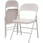 Padded Folding Chairs with Cushion, 350 LBS Heavy Duty Double Braced Metal Chairs, Stackable & Portable for Home Use