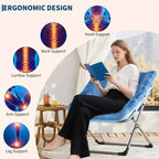Fauteuil papillon portable et confortable, en fausse fourrure douce, grand format, aucun assemblage requis, pour chambre à coucher, salon, dortoir, pour enfants, adolescents et adultes