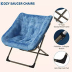 Fauteuil papillon portable et confortable, en fausse fourrure douce, grand format, aucun assemblage requis, pour chambre à coucher, salon, dortoir, pour enfants, adolescents et adultes