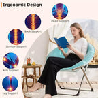 Fauteuil papillon portable et confortable, en fausse fourrure douce, grand format, aucun assemblage requis, pour chambre à coucher, salon, dortoir, pour enfants, adolescents et adultes