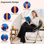 Fauteuil papillon portable et confortable, en fausse fourrure douce, grand format, aucun assemblage requis, pour chambre à coucher, salon, dortoir, pour enfants, adolescents et adultes