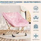 Fauteuil papillon portable et confortable, en fausse fourrure douce, grand format, aucun assemblage requis, pour chambre à coucher, salon, dortoir, pour enfants, adolescents et adultes