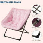 Fauteuil papillon portable et confortable, en fausse fourrure douce, grand format, aucun assemblage requis, pour chambre à coucher, salon, dortoir, pour enfants, adolescents et adultes