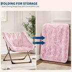Fauteuil papillon portable et confortable, en fausse fourrure douce, grand format, aucun assemblage requis, pour chambre à coucher, salon, dortoir, pour enfants, adolescents et adultes