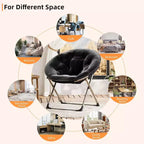 Fauteuil papillon portable et confortable, en fausse fourrure douce, grand format, aucun assemblage requis, pour chambre à coucher, salon, dortoir, pour enfants, adolescents et adultes
