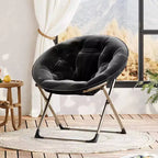 Comfy Portable Butterfly Saucer Chair, Soft Faux Fur, Oversized Accent, No Assembly Needed, for Bedroom, Living Room, Dorm, For Kids, Teens & Adults