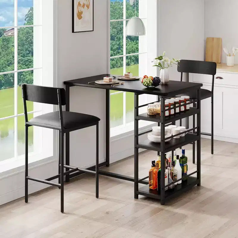 Acekool 65cm Counter Height Bar Stools Set of 4 Faux Leather with Back and Footrest for Kitchen Island