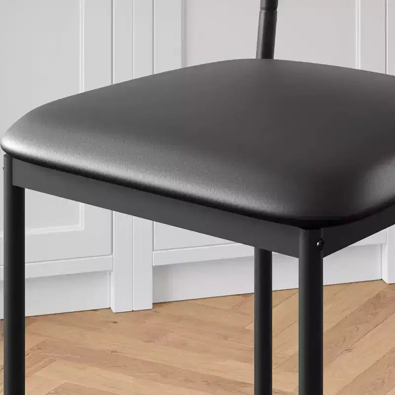 Acekool 65cm Counter Height Bar Stools Set of 4 Faux Leather with Back and Footrest for Kitchen Island