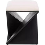 Lucy Wooden Stool with Cushion - Black/White - SEI