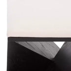Tabouret en bois avec coussin – Noir/Blanc