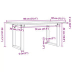 Table basse O-Frame en pin massif et acier