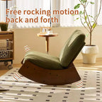 Fauteuil à bascule rétro en bois massif pour chambre de bébé et salon - Mouvement de glisse doux