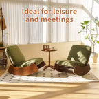 Fauteuil à bascule rétro en bois massif pour chambre de bébé et salon - Mouvement de glisse doux