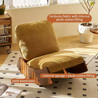 Fauteuil à bascule rétro en bois massif pour chambre de bébé et salon - Mouvement de glisse doux
