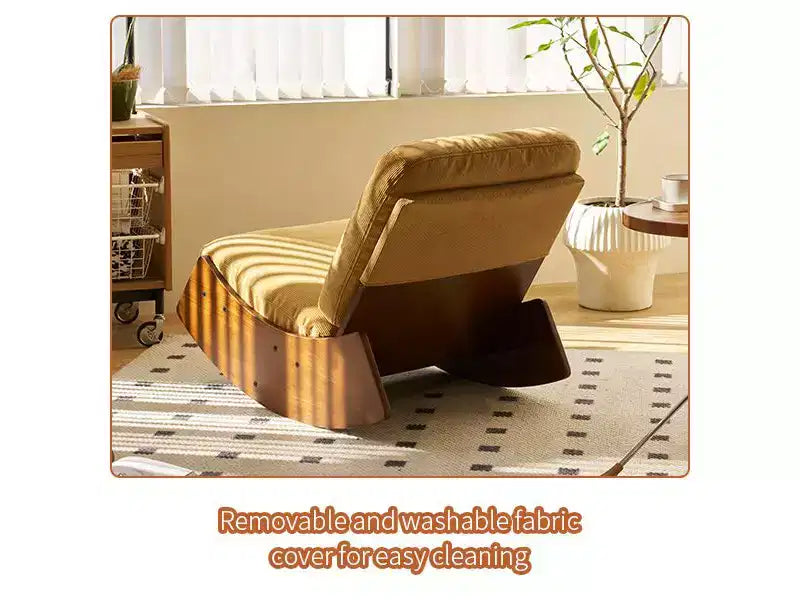Solid Wood Retro Rocking Accent Chair for Nursery & Living Room - Smooth Gliding Motion