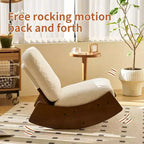 Fauteuil à bascule rétro en bois massif pour chambre de bébé et salon - Mouvement de glisse doux