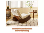 Fauteuil à bascule rétro en bois massif pour chambre de bébé et salon - Mouvement de glisse doux