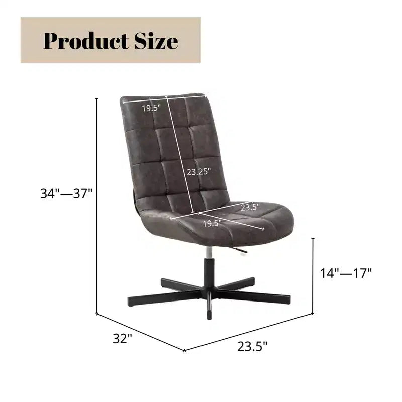 GDFStudio Mora 2 Piece Faux Leather Tufted Accent Chair and Ottoman Set with Metal Base