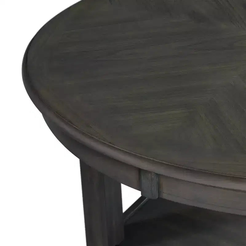 5pc Taylor Counter Height Dining Set with Shelf & Faux Leather Chairs - Picket House Furnishings