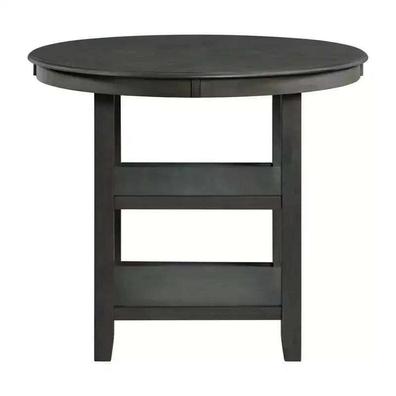 5pc Taylor Counter Height Dining Set with Shelf & Faux Leather Chairs - Picket House Furnishings