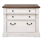 Durham File Cabinet White - Martin Furniture: Wood Lateral Storage, 3 Drawers, No Assembly Required