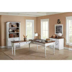 Durham Classeur Blanc - Martin Furniture : Rangement latéral en bois, 3 tiroirs, Aucun assemblage requis